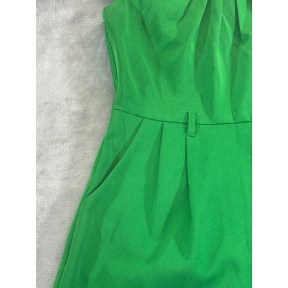 Olivia Matthews Dress Women's 4P Green cocktail dress w/cap sleeve missing Belt - Picture 4 of 12